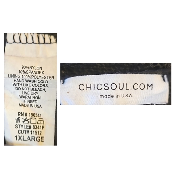 Chic Soul Fleece Lined Black Lace Cold Shoulder Midi Shift Dress, 1XL - Picture 7 of 8